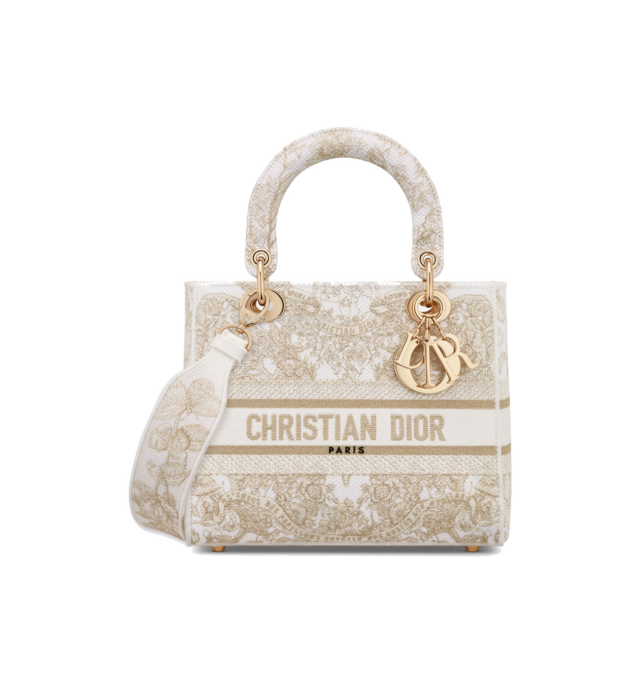 Dior Medium Size Lady D Lite Butterfly Around The World Embroidery Handbag (1) - newkick.vip